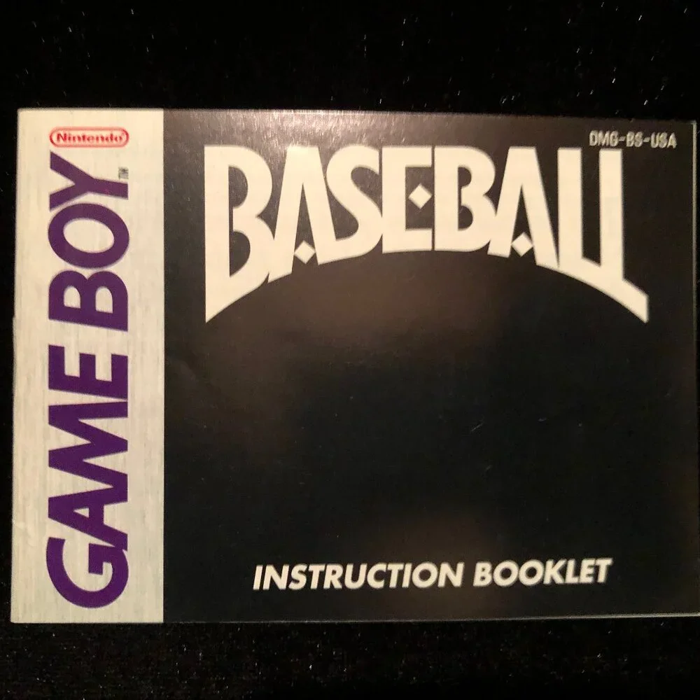 Baseball Nintendo Gameboy Video Game Instruction Book Manual